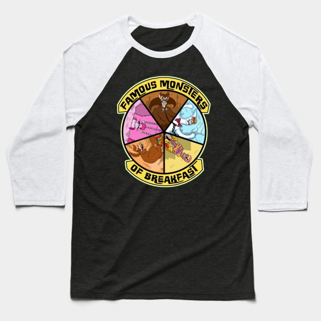 Famous Monsters of Breakfast Baseball T-Shirt by Tom Krohne